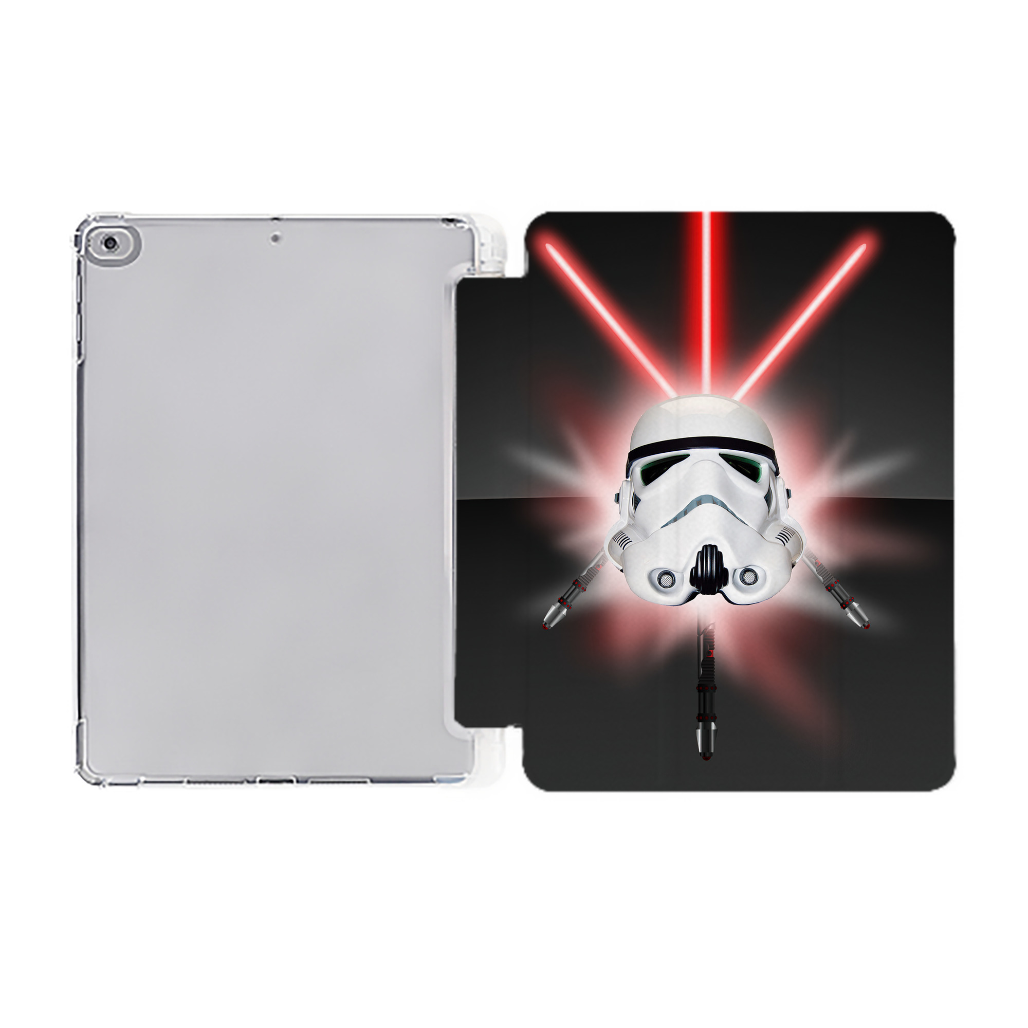 （画像用） スター・ウォーズ Star Wars IPad ケース ペン収納付き 三つ折りスタンド PUレザー×シリコン 対応機種9.5/10.5/10.9インチ